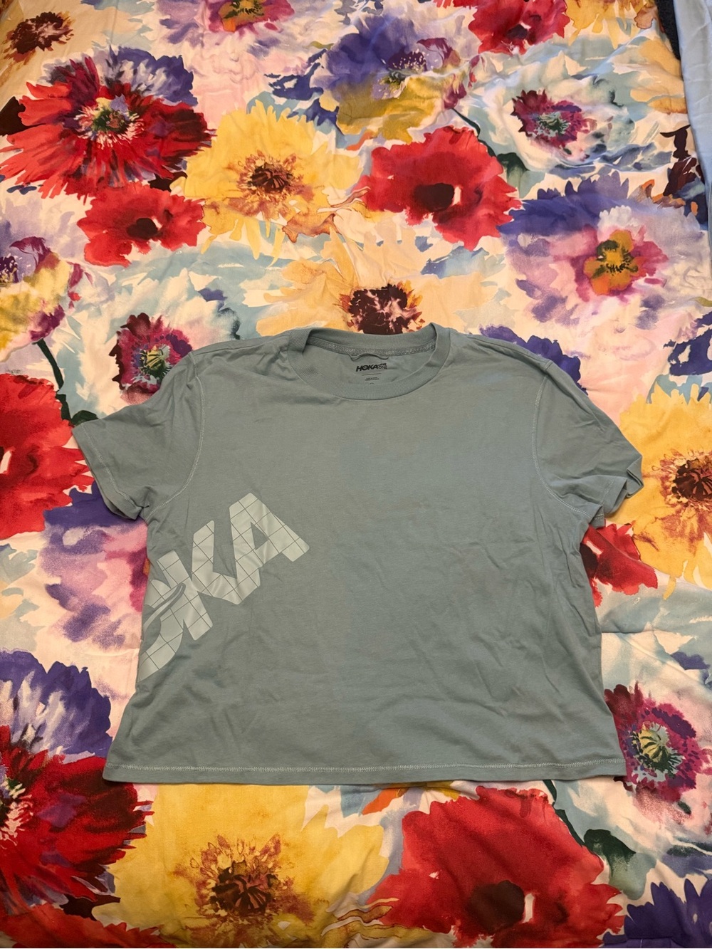 Hoka One One Women's Light Blue Crewneck Graphic Tee
